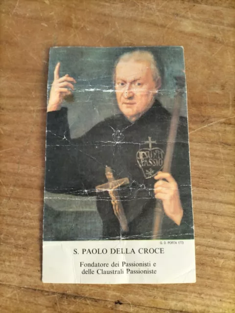 San PAOLO DELLA CROCE -  SANTINO Holycard