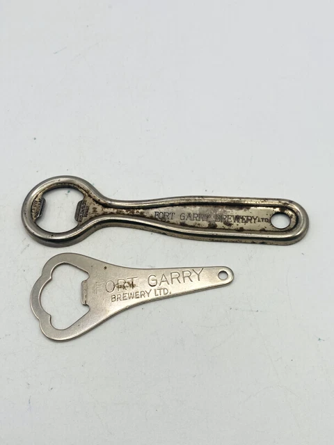 Advertising BOTTLE OPENER Lot x2 FORT GARRY Beer Brewery