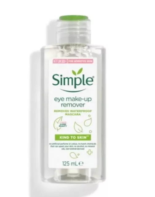 Simple Kind to Eyes Augen Make-up Entferner 125ml (2 Packungen)