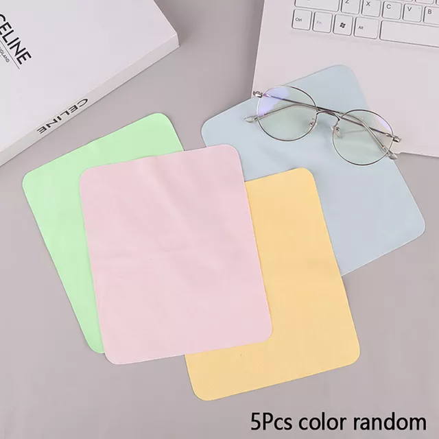 5Pcs Chamois Glasses Cleaner Microfiber Cleaning Cloth For Lens Phone Screen