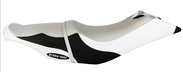 Hydro-Turf SeaDoo Seat Cover GTI 06-08 130 155 Wake 155 09-10 Silv CF/Whi/Bla Em