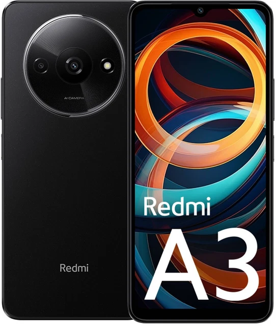 REDMI A3 3 Go de RAM, 64 Go Noir Appareil photo 8MP Écran 6,71