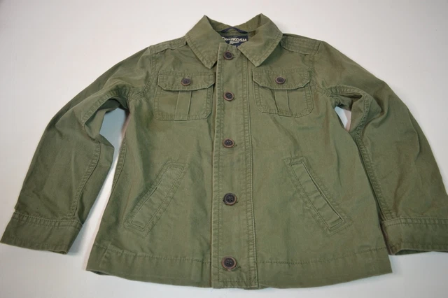 OshKosh B'gosh Field Jacket Boys Hunter Green Size 4T Military Utility