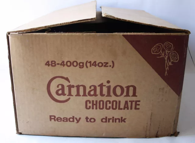 Very Rare Vintage 80'S Carnation Chocolate Milk Carton Box Greek Greece !
