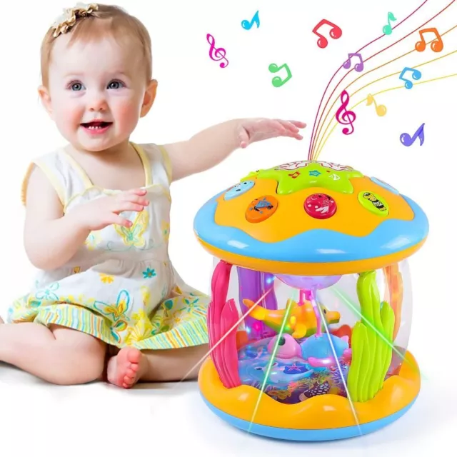 Infant Toddler Baby Early Learning Sensory Toy Crawling Toy Musical Projector