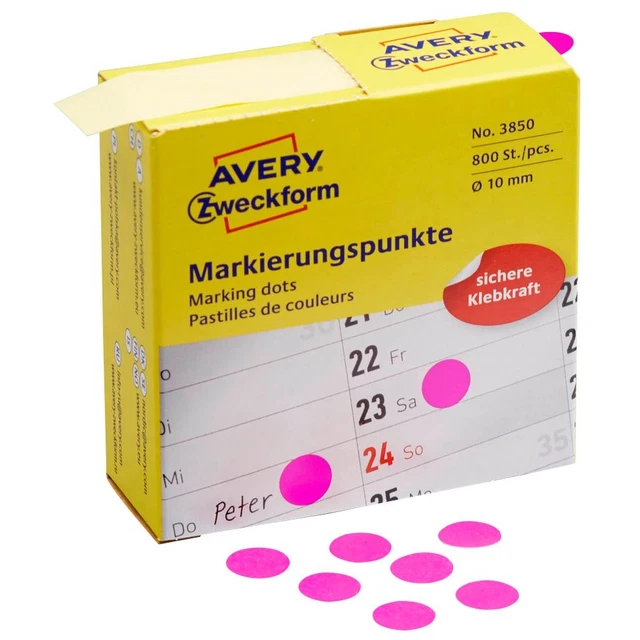 AVERY Zweckform Klebepunkte 3850 magenta Ø 10,0 mm