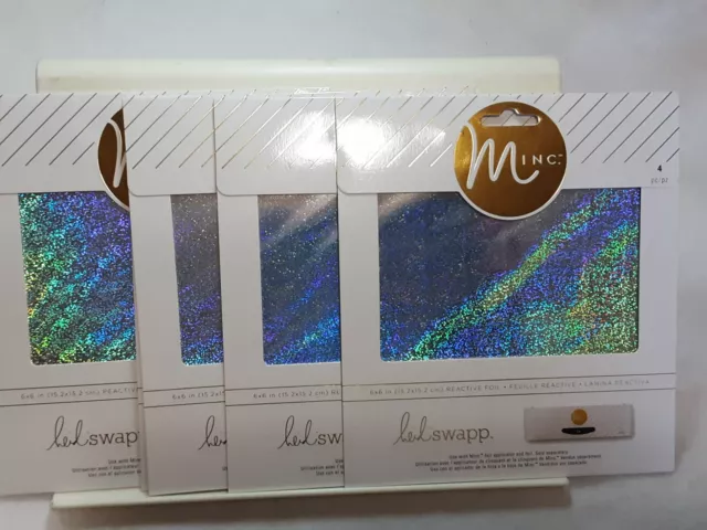 Lámina reactiva Heidi Swapp Minc 4 6x6 paquetes de 4 hojas nuevo en paquete
