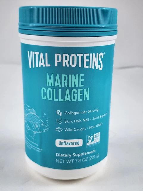 VITAL PROTEINS Colágeno Marino Sin Sabor 7,8 oz/221 g, Expiración 3/2024 ENVÍO GRATUITO