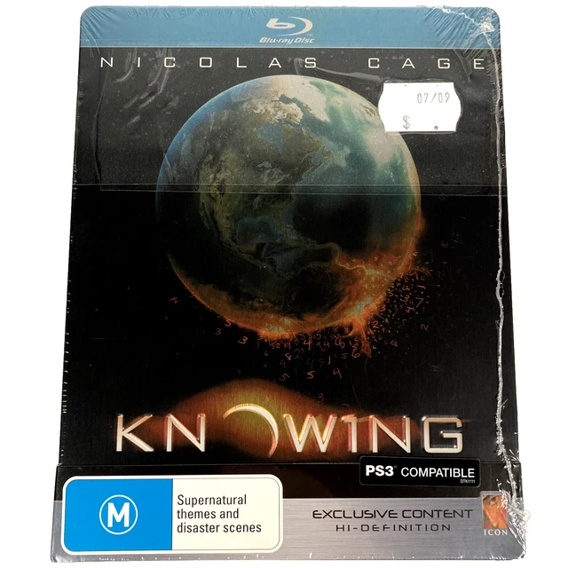 KNOWING BLU-RAY STEELBOOK (2009) Region Free Nicholas Cage Brand New