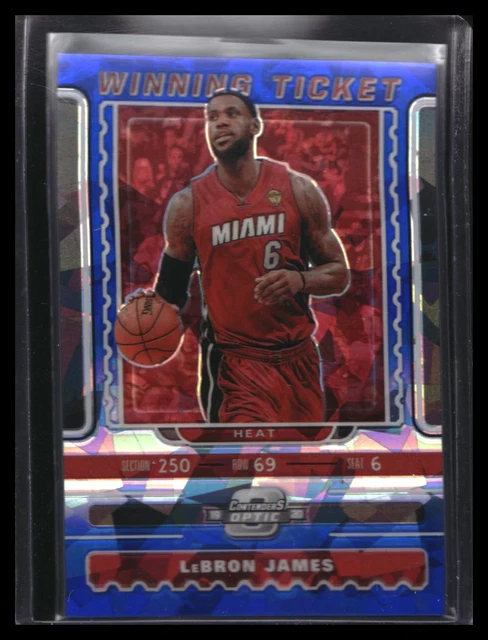 2019-20 Contenders Optic LEBRON JAMES Winning Ticket Blue Ice Prizm #2