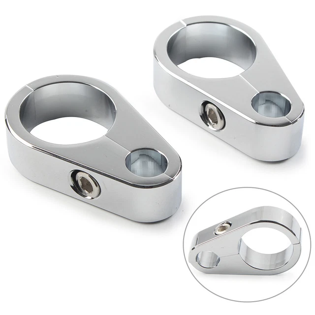 2PCS MOTORCYCLE BRAKE Clutch Cable Wire Clamp Clip For Harley 1