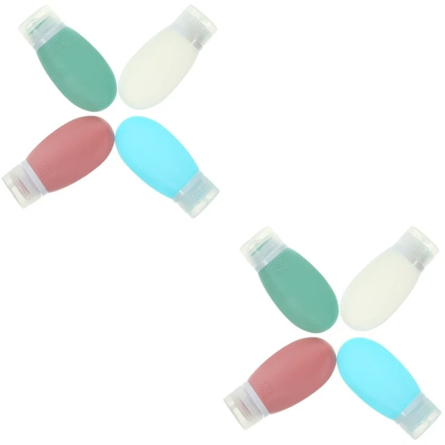 8 pz shampoo vuoto ricaricabile bottiglie da viaggio in silicone antiperdita spremitura