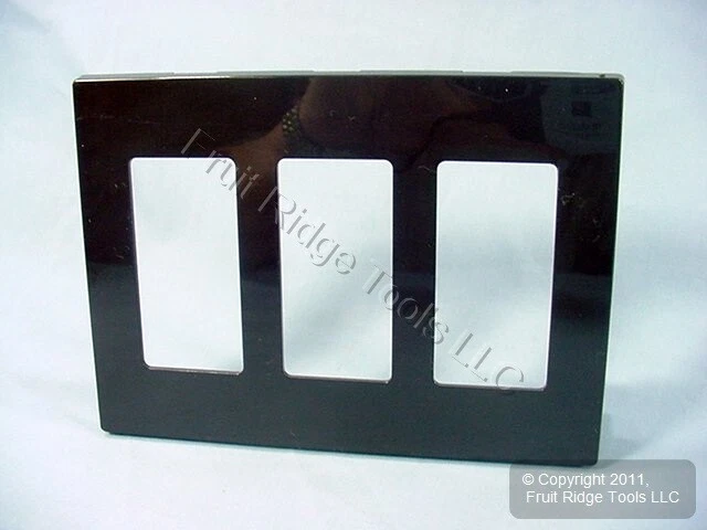 10 Leviton Brown 3-Gang Decora Screwless Snap-On Wallplate Covers GFCI GFI 80311