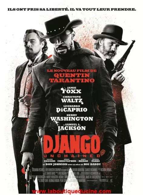 DJANGO UNCHAINED Affiche Cinéma ORIGINALE Roulée 53x40 Movie Poster TARANTINO