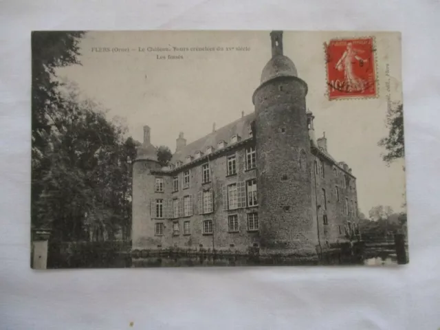 Cpa Orne 61 Flers Le Chateau Towers Crenelees Of The 15Th Century Les Ditches