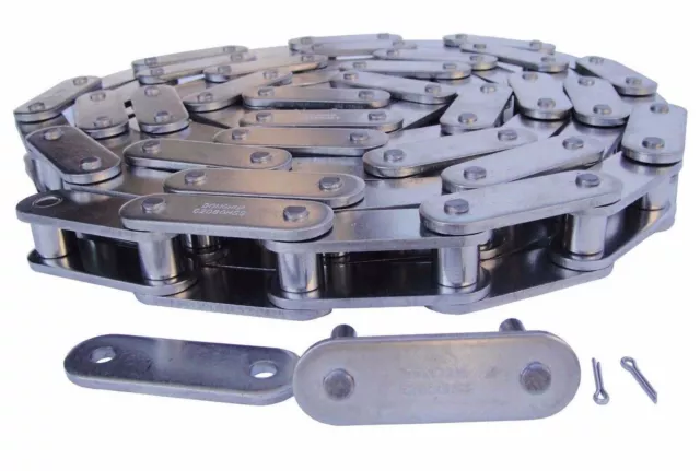 #C2120HSS Stainless Steel Conveyor Chain 10 Feet Heavy Duty With Connecting Link