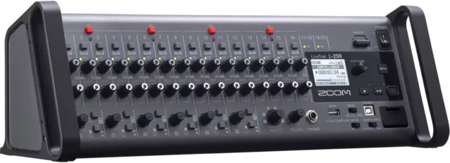 Zoom LiveTrak L-20R Digital Console for Mixing, Monitoring and Recording