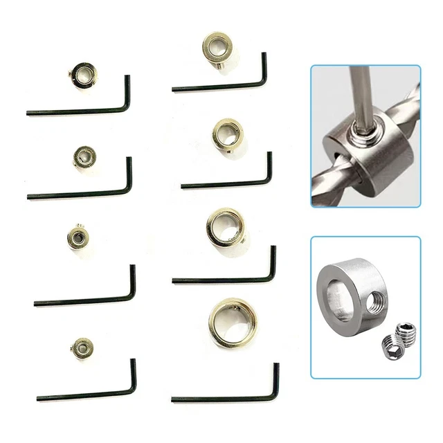 Jeu De 4 Colliers à Vis 5/8 - Alésage Pour Arbre, Acier Carbone, Diamètre Extérieur 1-1/8