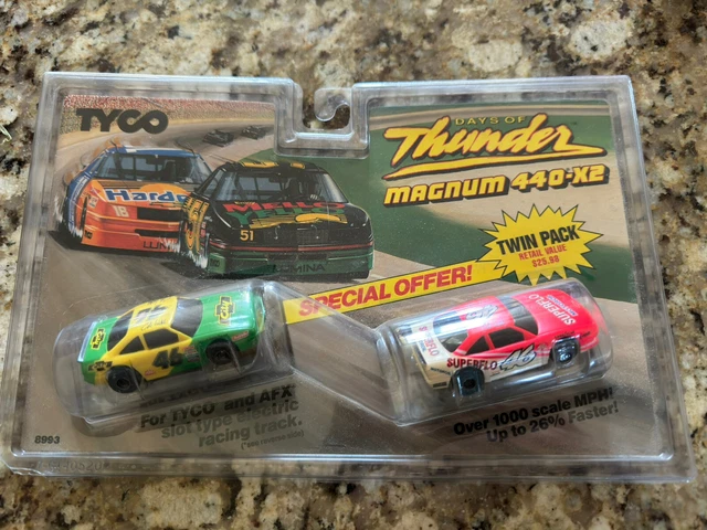 TYCO 440-X2 DAYS of Thunder Twin Pack HO Slot Cars (2 stock