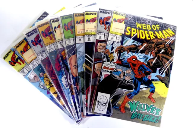 Marvel THE WEB OF SPIDER-MAN (1989-90) #51-60 LOT VF TO NM Ships FREE!