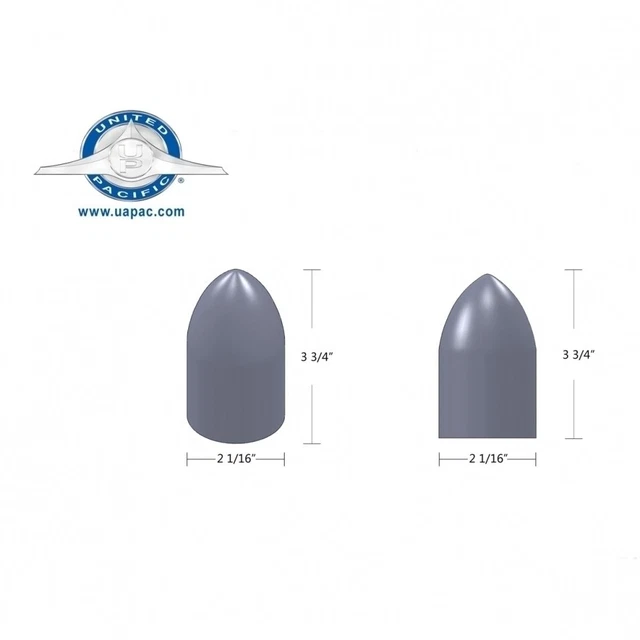 Chrome Plastic 33Mm Bullet Nut Cover - Thread-On