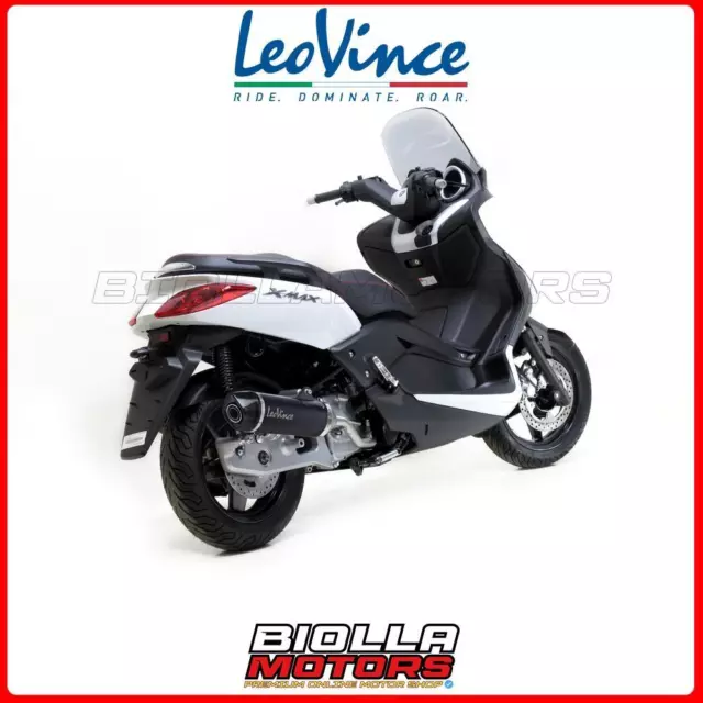 14023 Scarico Leovince Yamaha X-Max 125 2015- Lv One Evo Inox Dark/Carbonio
