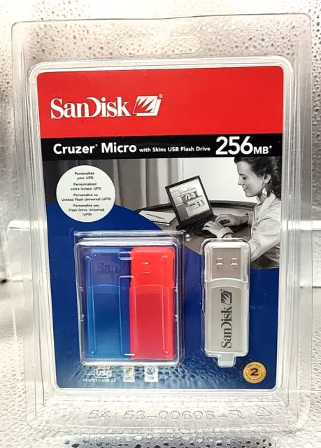 SanDisk Cruzer Micro 256 MB USB Flash Drive Small & Portable 2005 New Old Stock
