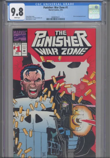 Punisher War Zone #1 CGC 9.8 1992 Marvel Comics Die-Cut Wraparound Cover