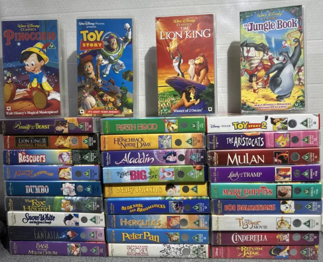 JOB LOT BUNDLE Disney Classics Collection of 31 VHS Video Cassettes ...