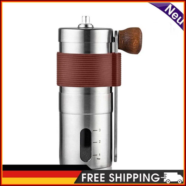 Tragbare Handkaffeemühle, Stahlkörner, Kaffeebohnen, Mahlen (braun)