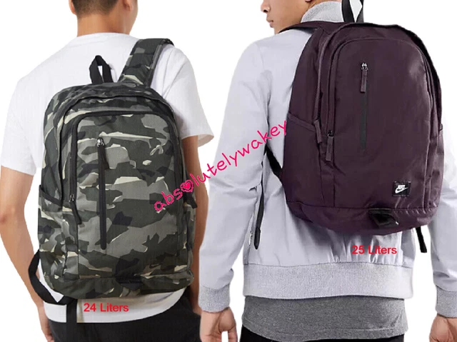 NIKE ALL ACCESS Soleday Printed Camo or Plain iSports Backpack Gym