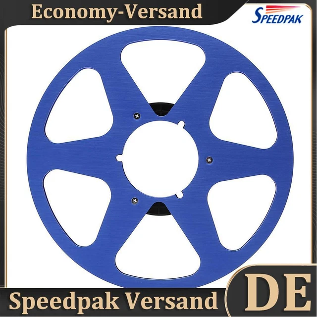 Mulinello nastro vuoto 1/4 10 pollici universale per Studer ReVox/TEAC/BASF (6 fori blu)