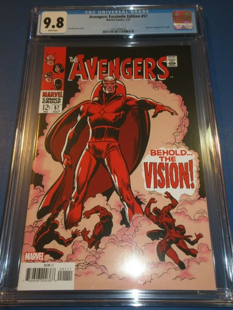 Avengers #57 1st Vision Facsimile Reprint CGC 9.8 NM/M Gorgeous gem Wandavision