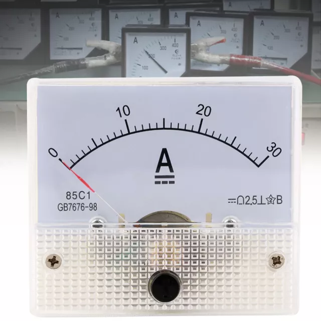 Current Meter D8 0-30A DC Analog Ammeter Panel Circuit No Need Shunt 30A AMP