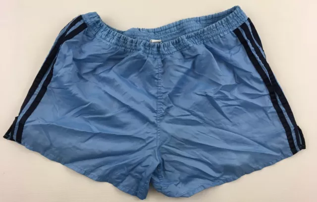 Adidas vintage 1980s navy blue nylon shorts Hose soccer made West Germany L/XL