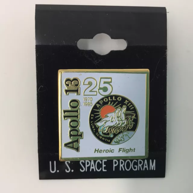Vintage NASA Apollo 13 25th Anniversary  monogram  Pin 1970-1995