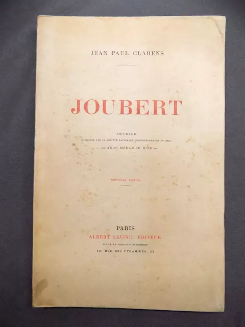 JOUBERT Jean Paul Clarens Nouvelle édition, Albert Savine