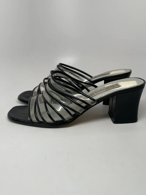 VTG 90s Y2K Amanda Smith Shoes Chunky Heel Mary Jane Ankle Clear Strap Size 7.5 VTG 90s Y2K Amanda Smith Shoes Chunky Heel Mary Jane Ankle Clear Strap Size 7.5