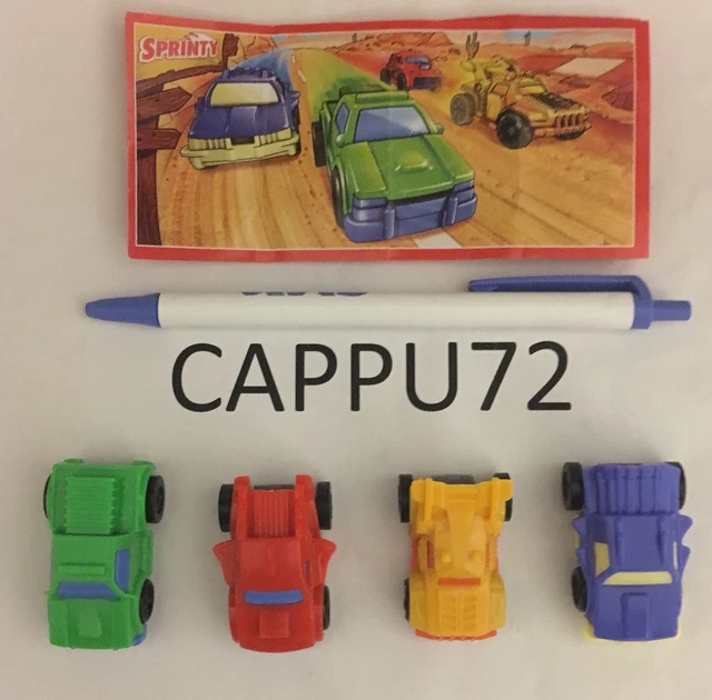 Auto À Carica-Completa 4 Pcs + 4 Bpz De EN118 À EN121 Kinder Sindy 2018/2019
