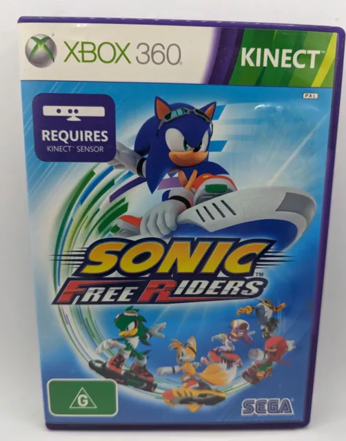 Sonic Free Riders Microsoft Xbox 360 Kinect Game Complete in box with Manual