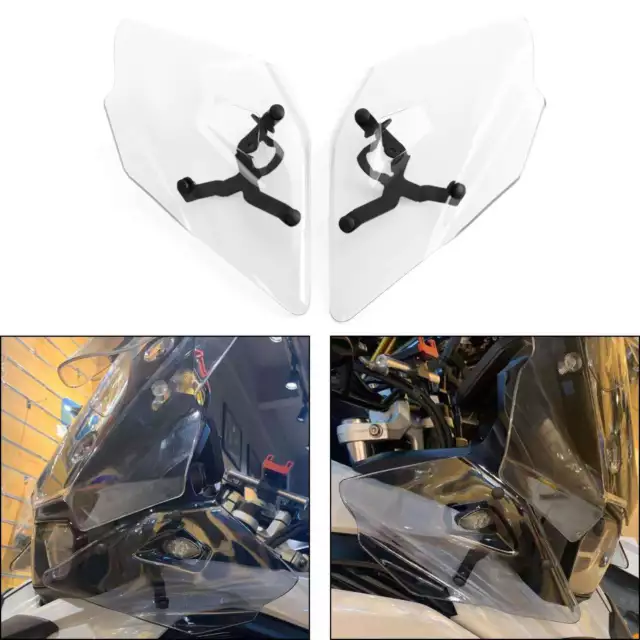 OKBY Pare-Brise de Moto-Clip réglable sur Pare-Brise déflecteur de