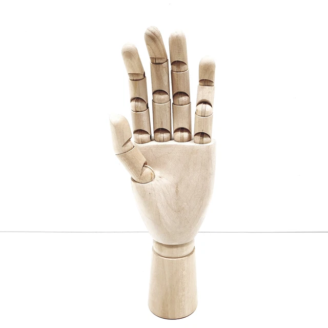Modelo mano izquierda de madera 25 cm E (PO157384)