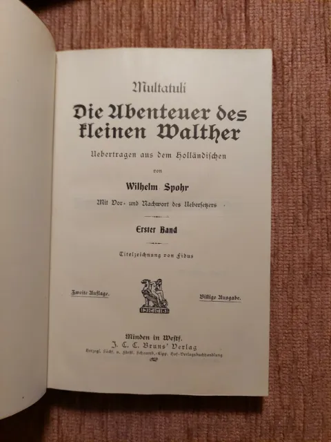 MULTATULI Abenteuer des kleinen Walter LUXUSAUSGABE Schöner LEDER HANDEINBAND 9