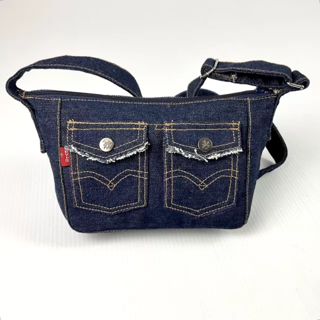 LEVI’S Blue Denim Embellished Shoulder Bag (27cm x 15cm)