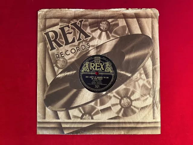 WW2 OH ! AIN'T IT GRAND TO BE IN THE NAVY - Sandy Powell 1939 Test Record V Rare