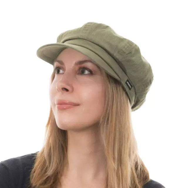 Denim Baker Boy Hat Newsboy Cap Khaki Denim by CRAGGI