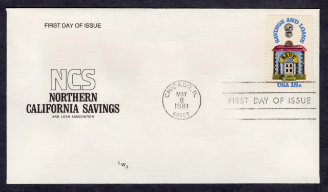 1981 Stamp #1911 Northern California Savings FDC LWJ