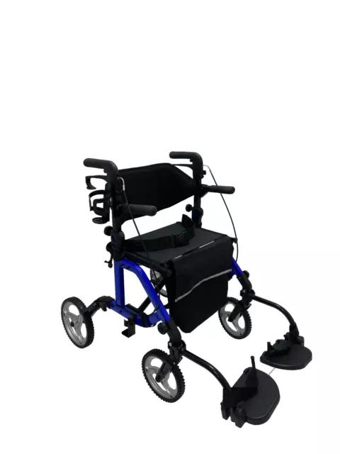 Léger Rollator Pliant Marcheur de Mobilité & Chaise de Transport 2 EN 1- 9224