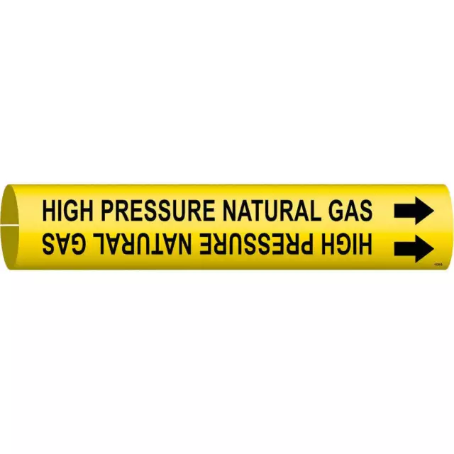 BRADY 4194-B Pipe Marker,High Pressure Natural Gas