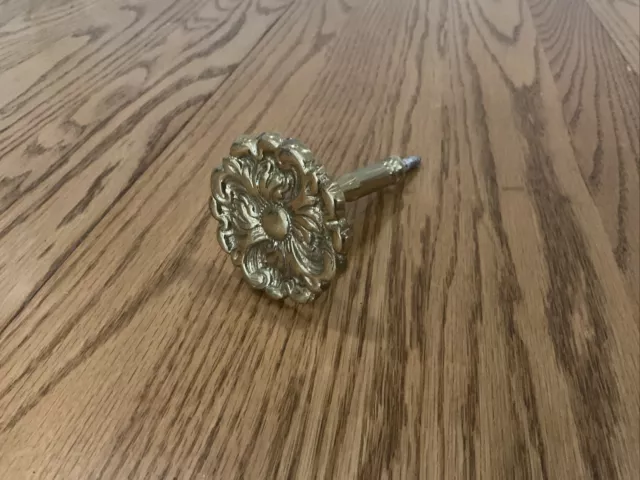 Vintage Solid Brass Flower Curtain Rosette Tiebacks Holdbacks Door Draw Handle